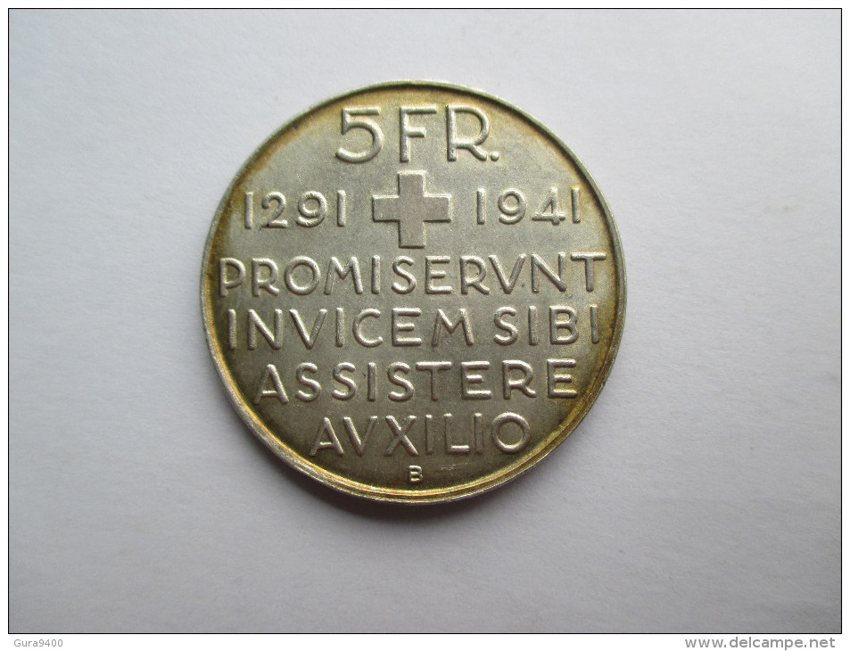 Switzerland, 5 Francs, 1941 Anniversary Of Confederation - Autres & Non Classés