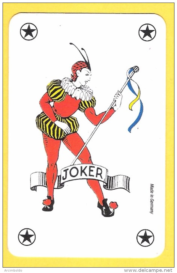 Joker Avec Canne - Verso Rouge - Kartenspiele (traditionell)