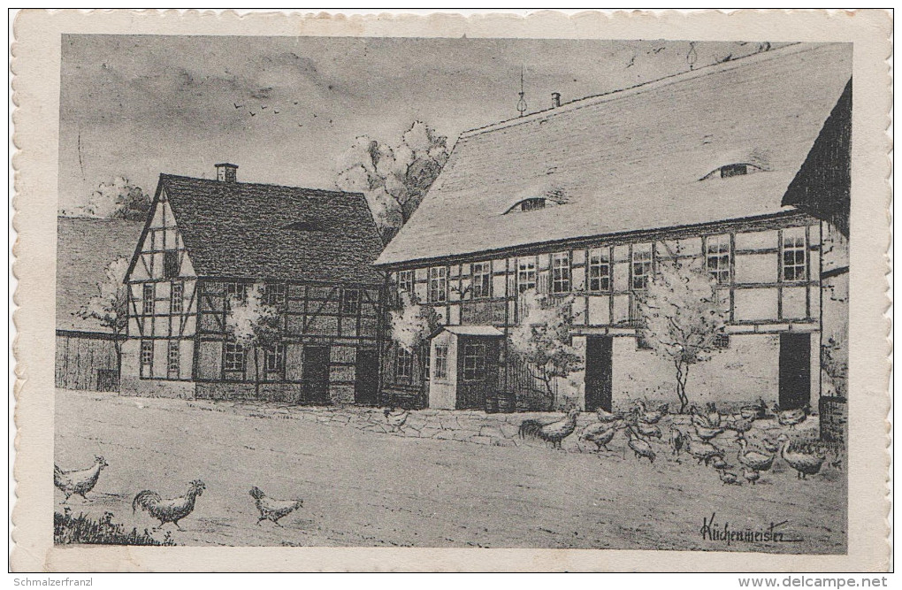 Litho Stich AK Obergruna Gasthof Waldhaus Zellwald Bei Grossschirma Reinsberg Siebenlehn Nossen Grossvoigtsberg Freiberg - Reinsberg (Sachsen)