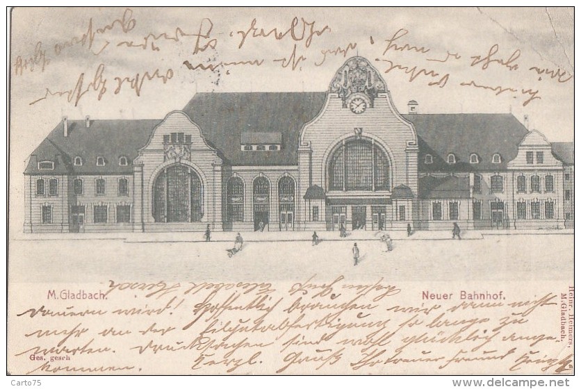 Allemagne - Mönchengladbach M. Gladbach - Neuer Bahnhof - Gare De Chemins De Fer - Postmarked 1907 - Mönchengladbach