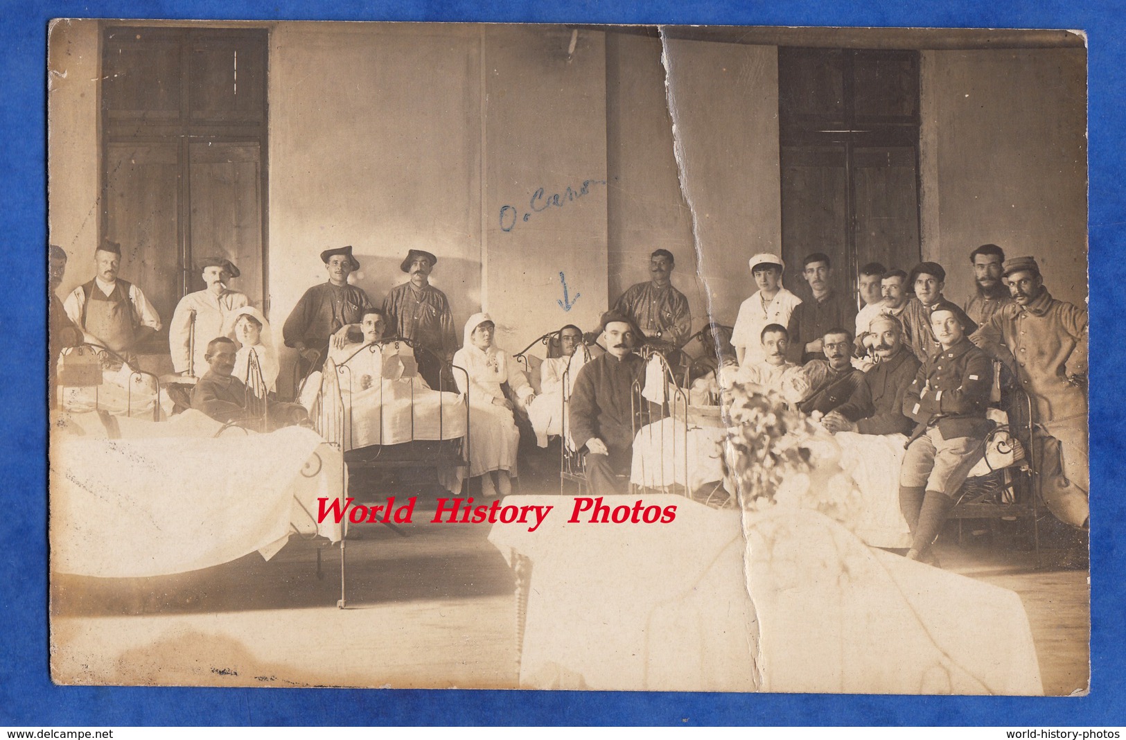 CPA Photo - BELLEY ( Ain ) - Hôpital Militaire - écrit Par Un Poilu De L'Homme D'Armes Savasse - Chasseurs Alpins - Guerre 1914-18