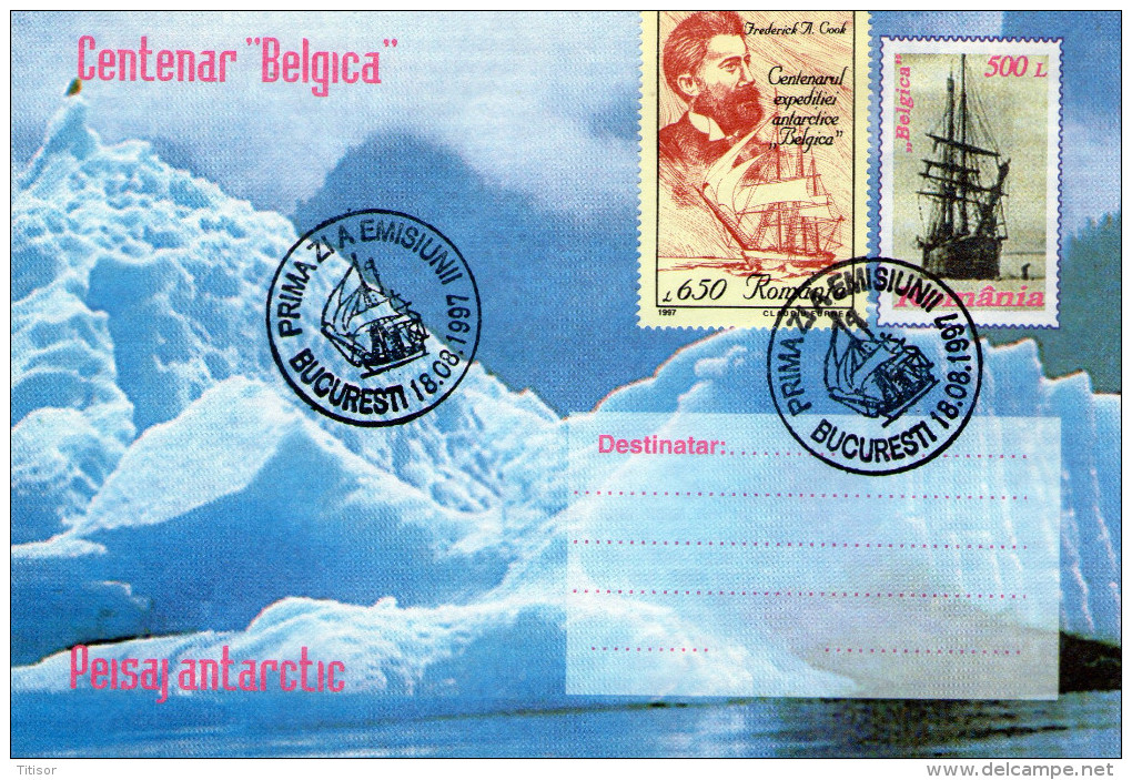 Antarctica, Belgica 100 Years. Fr. Cook - Poolshepen & Ijsbrekers