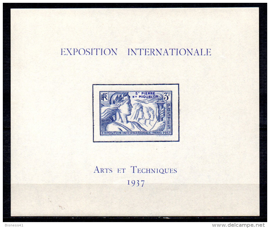 TGC/ Saint Pierre & Miquelon  Bloc Feuillet BF1 BF 1 Neuf XX Luxe  MNH , Cote :  75,00 € - Unused Stamps