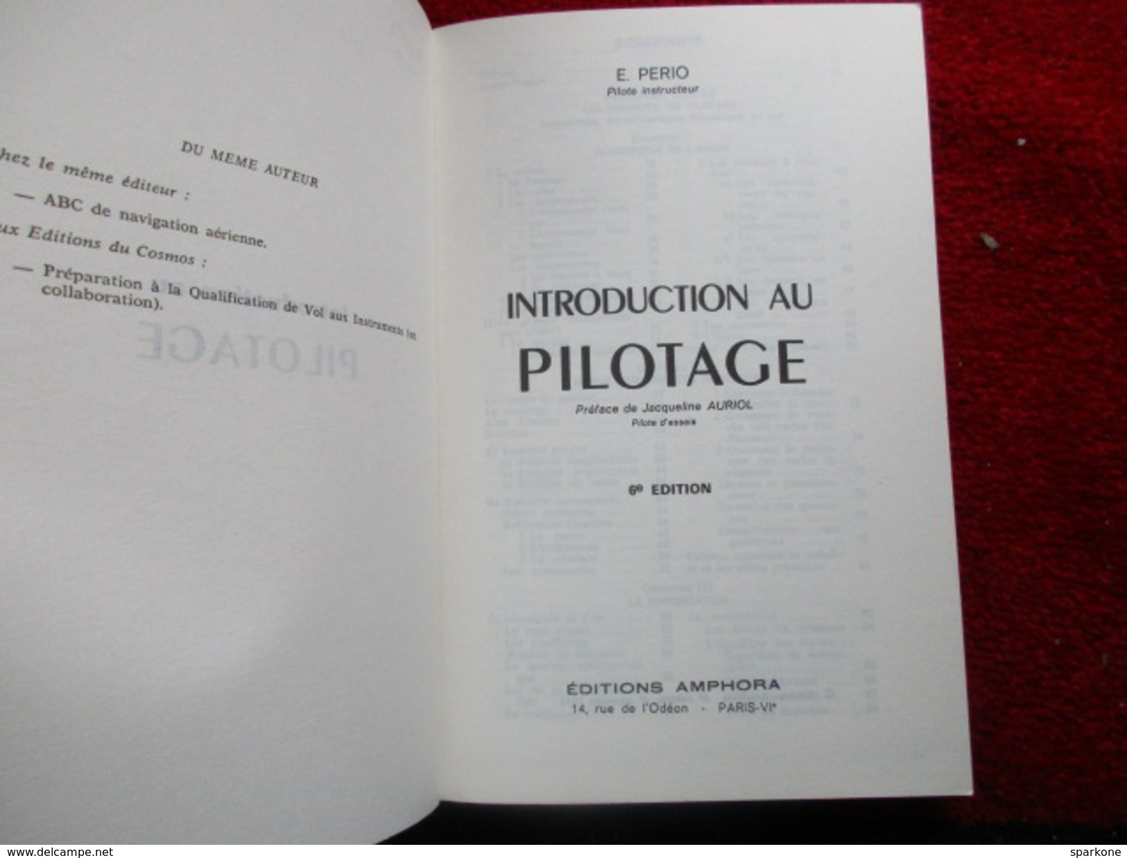 Introduction Au Pilotage (Emile Pério) éditions Amphora De 1974 - Vliegtuig