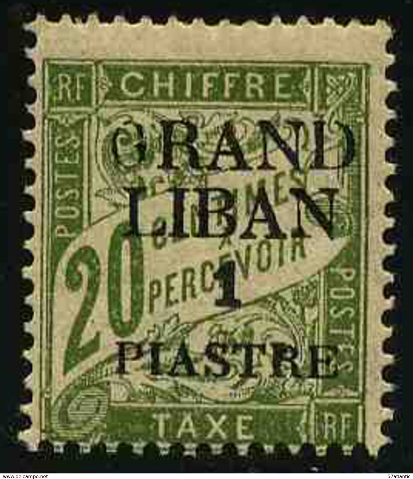 GRAND LIBAN - YT Taxe 2 * - VARIETE - TIMBRE NEUF * - Timbres-taxe