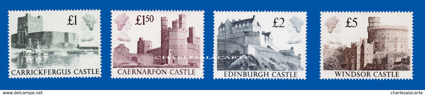 GREAT BRITAIN 1988 CASTLES U.M. S.G. 1410-1413 / CHATEAUX N.S.C. - Machins