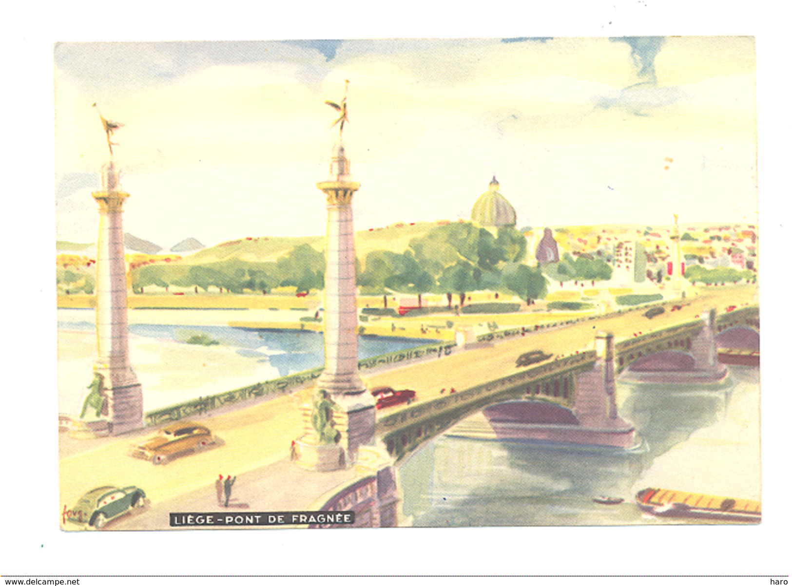 Dessin - Pont De Fragnée - Edition De L' Office Du Tourisme  De La Ville De Liège - 1955 (lau) - Liege