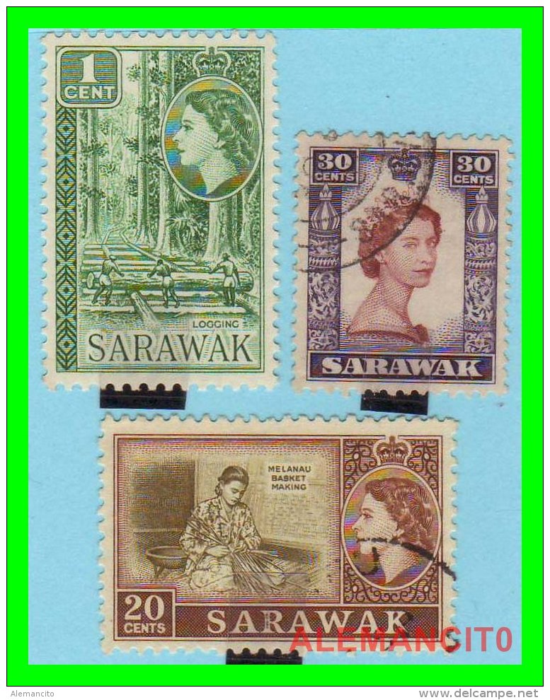 GRAN BRETAÑA - ( ANTIGUAS COLONIAS Y  PROTECTORADO ) SARAWAK  SELLOS AÑO 1955 - Sarawak (...-1963)