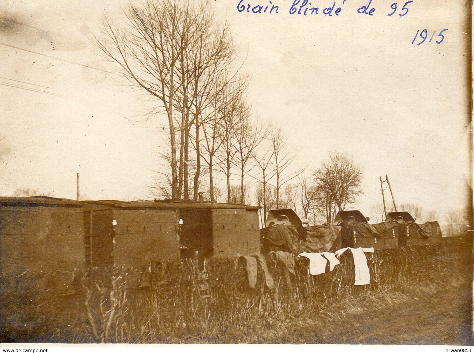 Photo Annotée Train Blindé De 95 1915 Photo Faisant (13*9cm) - 1914-18