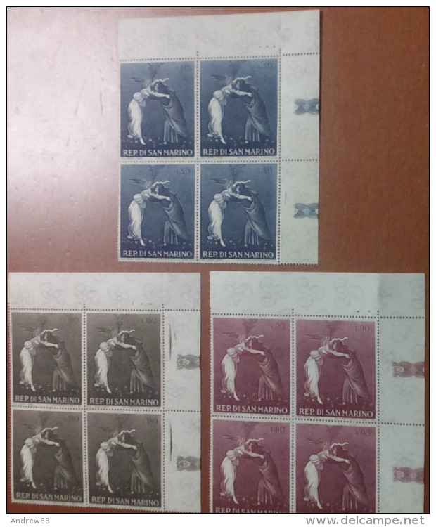 SAN MARINO - 1968 - Natale Del Botticelli - Quartina - Block Of 4 - NUOVO - **MNH - Ungebraucht