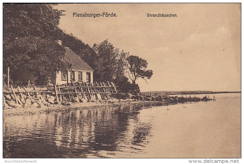 Flensburg, Förde, Strandhäuschen Ngl #E3874 - Autres & Non Classés