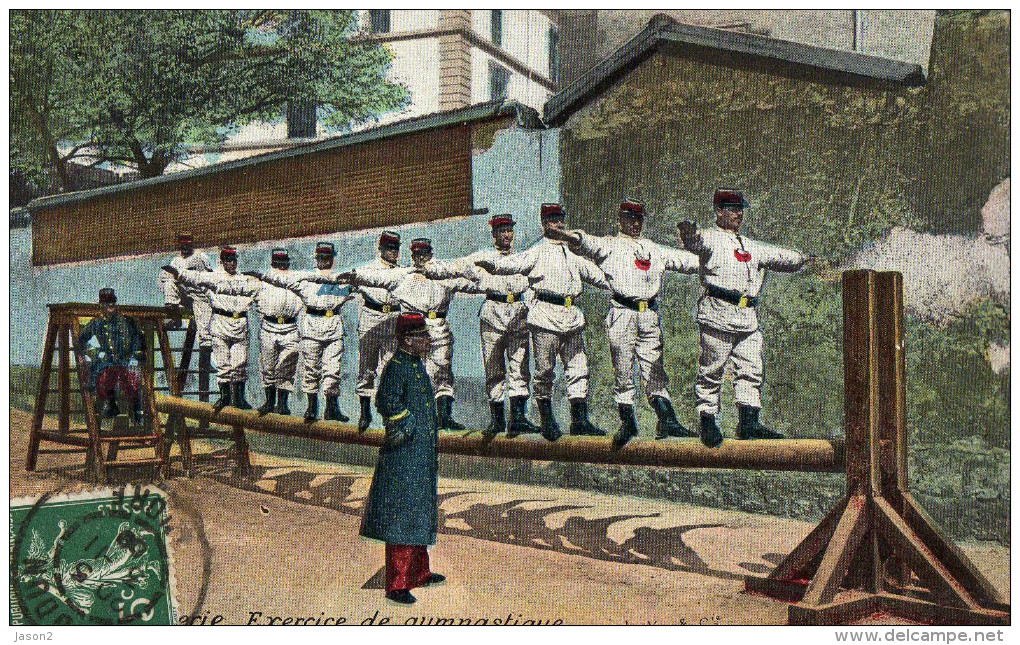 CPA INFANTERIE EXERCICE DE GYMNASTIQUE Ecrite - Autres & Non Classés