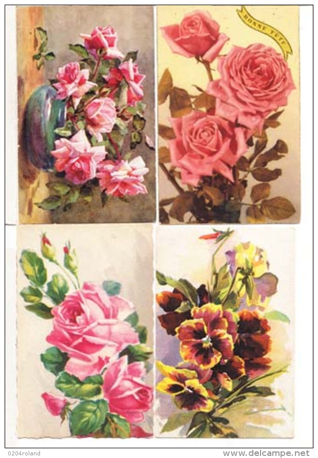 Fantaisie  - Lot De 8 Cartes De Fleurs : Achat Immédiat - Autres & Non Classés