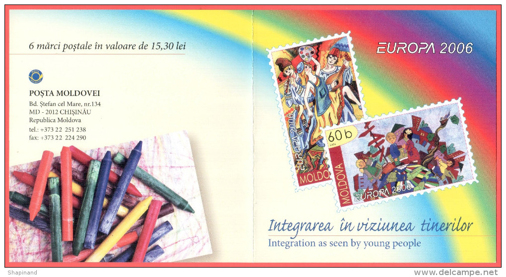 Moldova 2006 "Europa-CEPT 2006" "Integration As Seen By Young People" Booklet Quality:100% - 2006