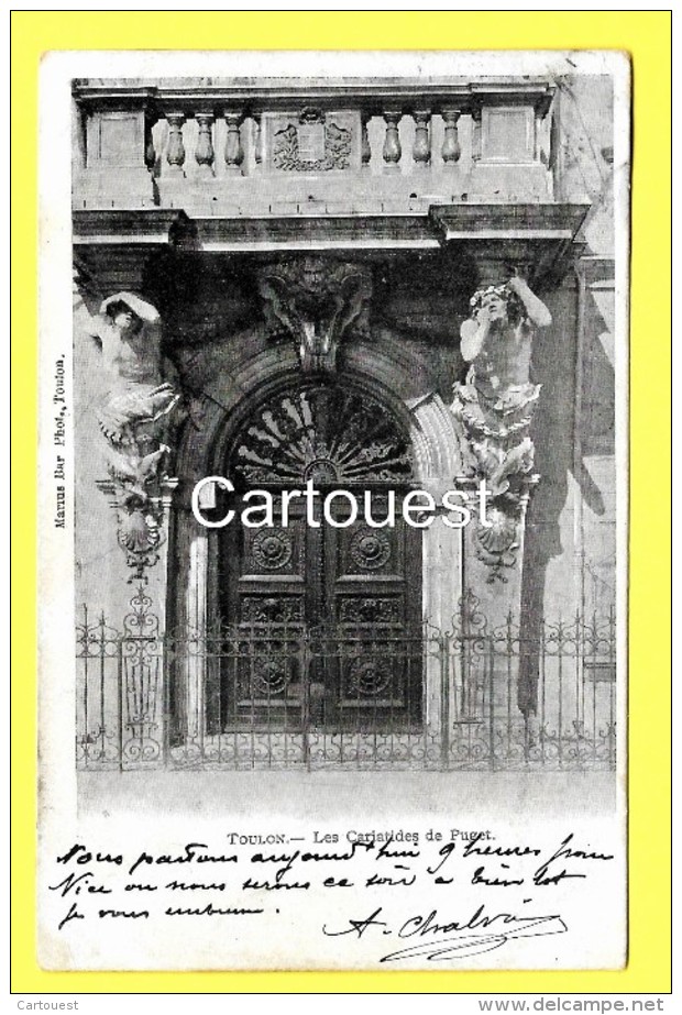 CPA 83 Toulon Les Cariatides De Puget 1904 - Précurseur - Toulon
