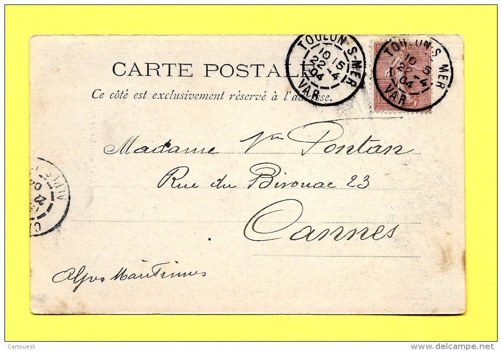 CPA 83 Toulon Les Cariatides De Puget 1904 - Précurseur - Toulon