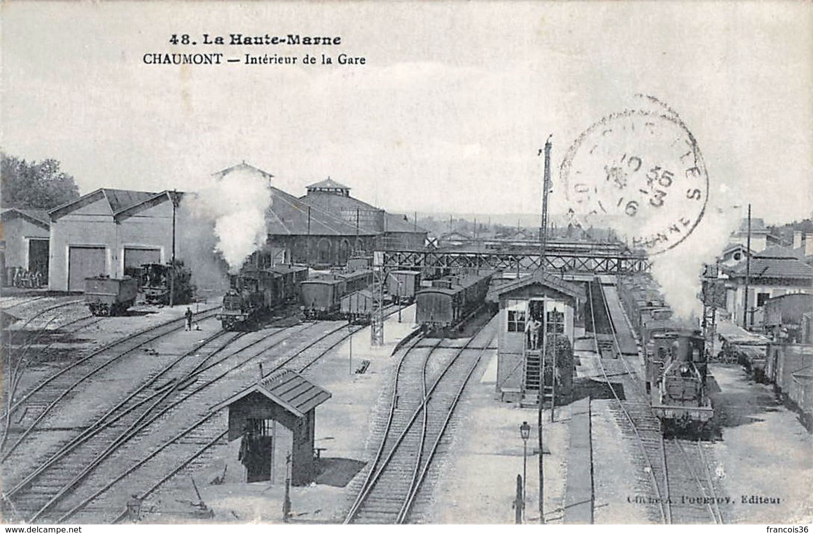 Chaumont - Intérieur De La Gare - Scannée Recto  & Verso - Autres & Non Classés