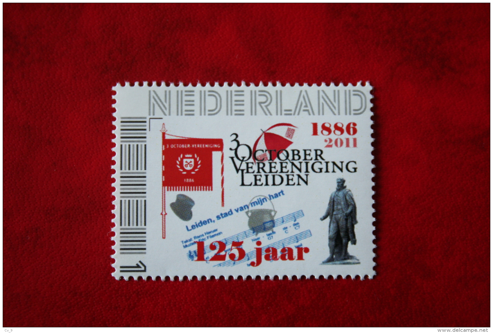 125 Jaar 3 October Vereeniging Leiden Persoonlijke Postzegel 2011 POSTFRIS / MNH ** NEDERLAND / NIEDERLANDE - Personalisierte Briefmarken