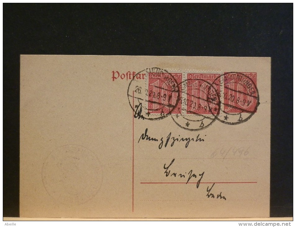 64/496   CP  ALLEMAGNE  1920 - Lettres & Documents