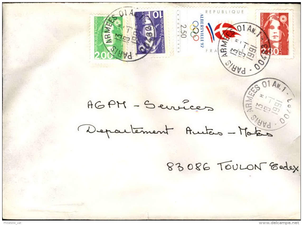 FRANCE - Enveloppe Envoyée D´une Base Aérienne - Pour étude Des Bases - Détaillons Collection - A Voir - Lot N° 20761 - 1960-.... Lettres & Documents