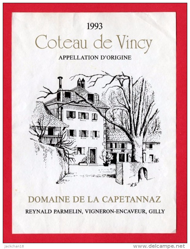 --  COTEAU DE VINCY - DOMAINE DE LA CAPETANNAZ - REYNALD PARMELIN VIGNERON-ENCAVEUR GILLY -- - 700ème De La Confédération Helvétique