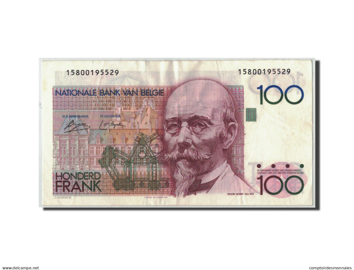 Billet, Belgique, 100 Francs, Undated (1978-81), KM:140a, TTB - 100 Francos