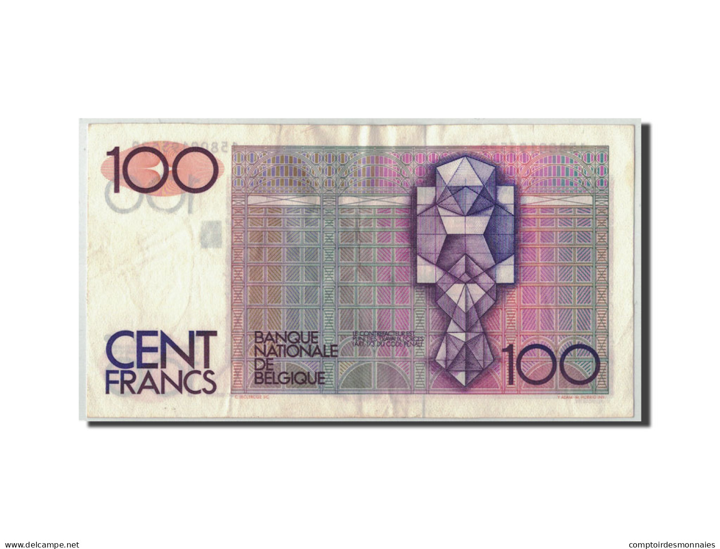 Billet, Belgique, 100 Francs, Undated (1978-81), KM:140a, TTB - 100 Francos