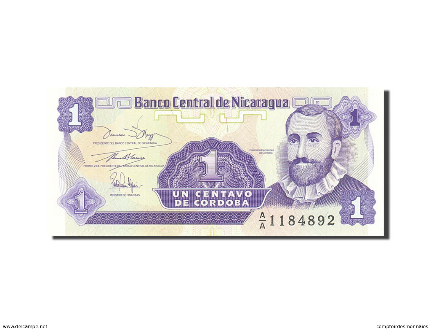 Billet, Nicaragua, 1 Centavo, 1991-1992, Undated (1991), KM:167, SPL - Nicaragua