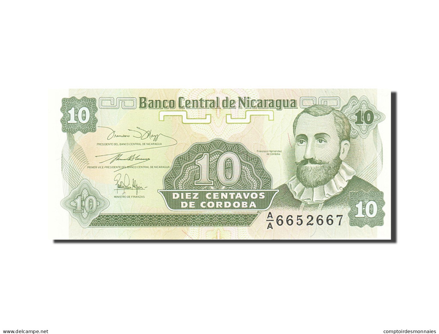 Billet, Nicaragua, 10 Centavos, 1991-1992, Undated (1991), KM:169a, SPL - Nicaragua