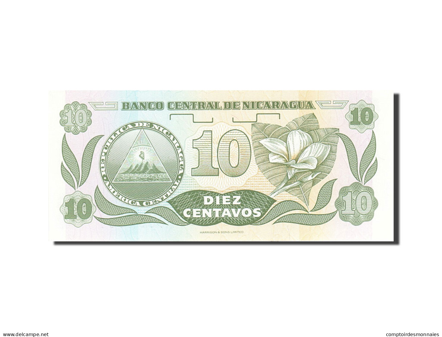 Billet, Nicaragua, 10 Centavos, 1991-1992, Undated (1991), KM:169a, SPL - Nicaragua