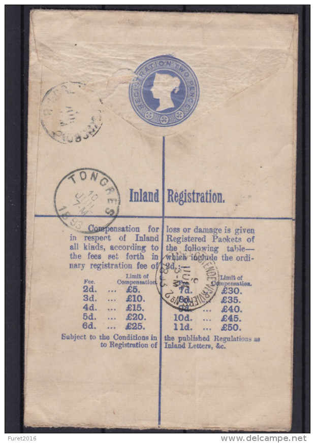 N° 91 Cover For Inland Registration  Registered To Belgique  Tongres - Other & Unclassified