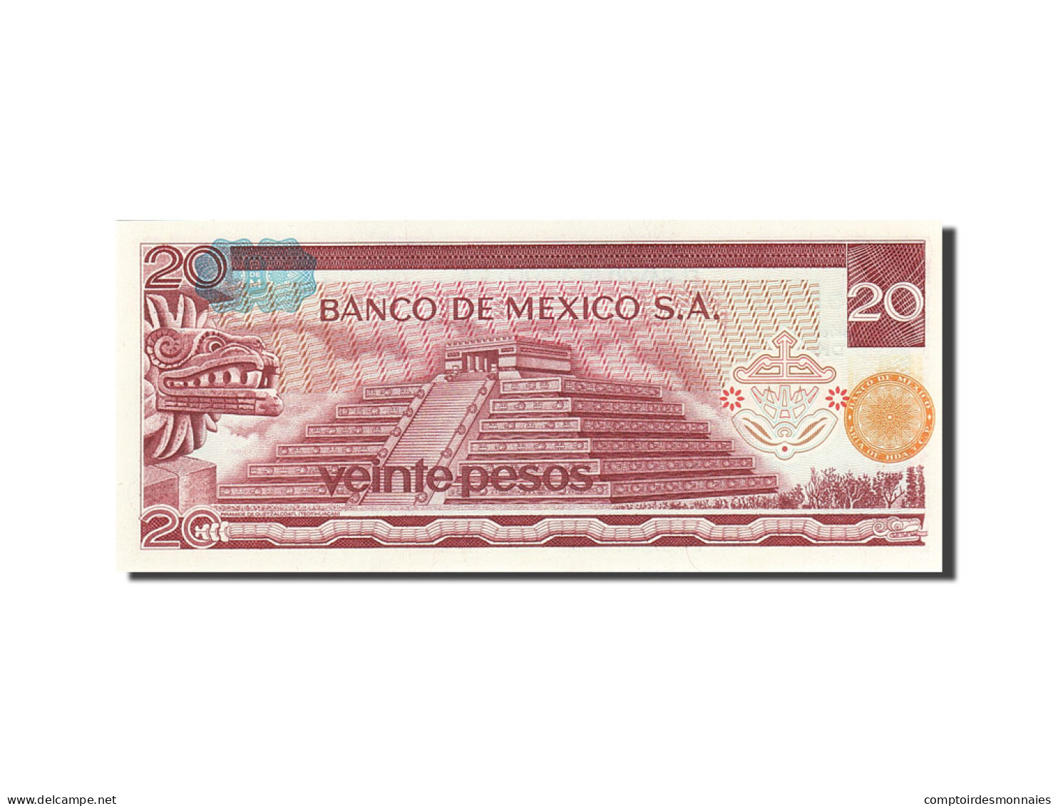 Billet, Mexique, 20 Pesos, 1969-1974, 1977-07-08, KM:64d, SPL - Mexiko