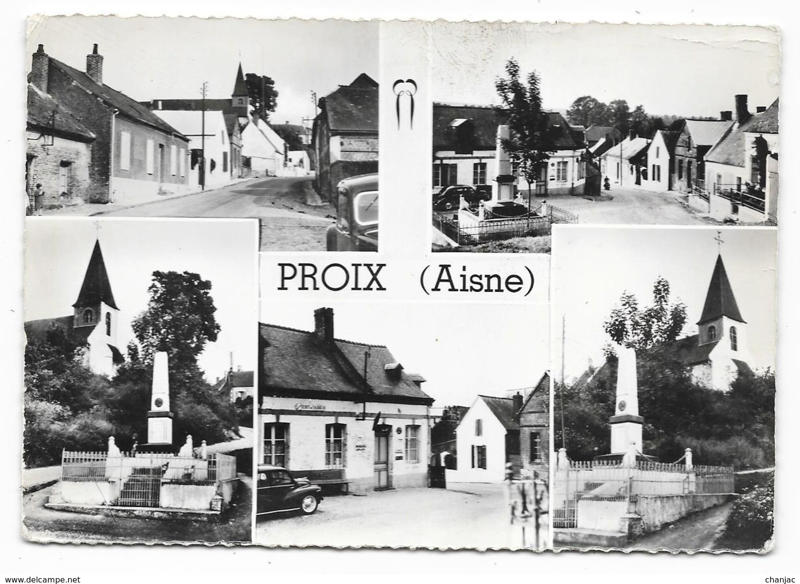 Cpsm: 02 PROIX (ar. Vervins) Multivues (Tabac, Monument Aux Morts) 1960  CIM  N° 2C - Other & Unclassified