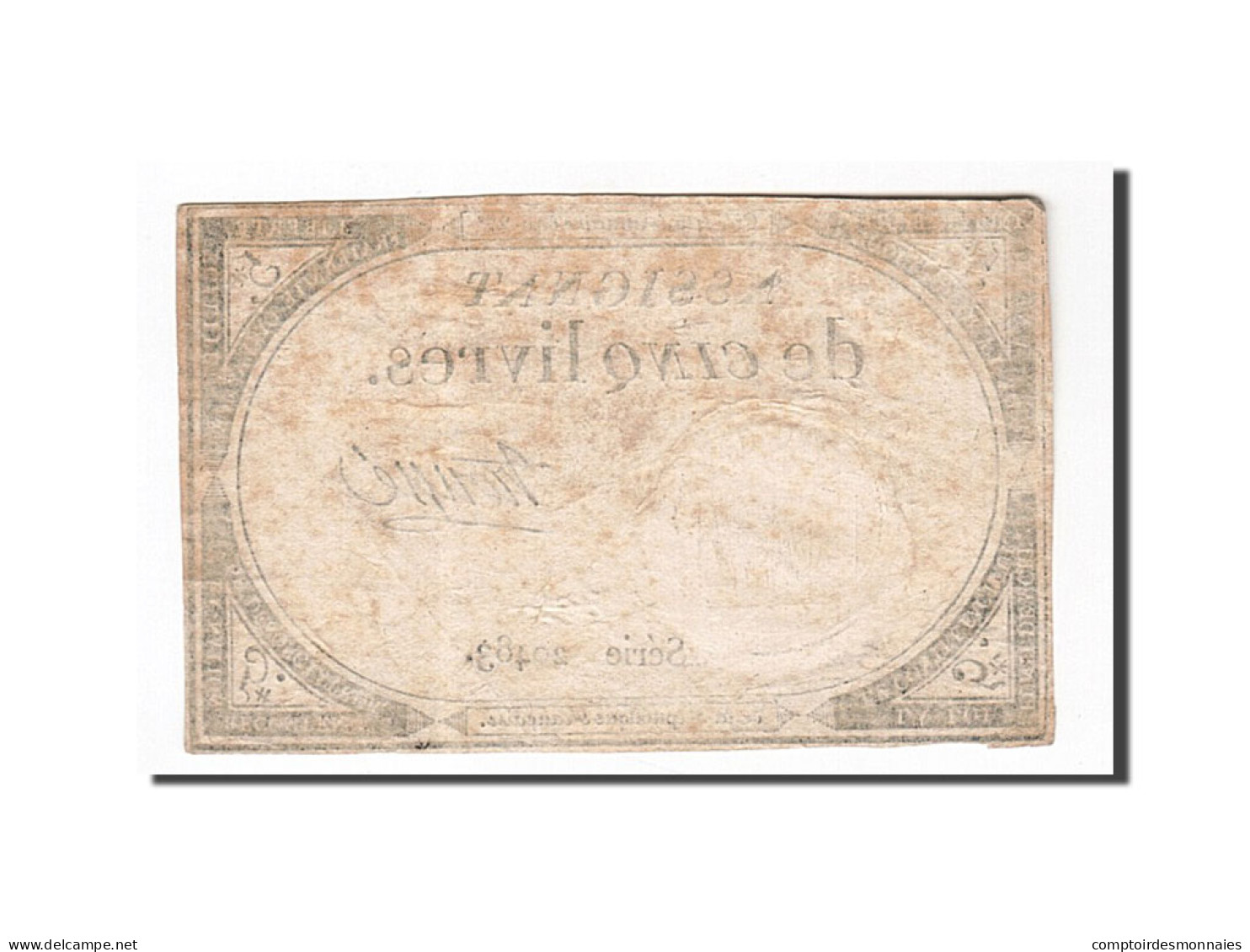Billet, France, 5 Livres, 1793, 1793-10-31, Troupé, TB, KM:A76, Lafaurie:171 - Assignats & Mandats Territoriaux