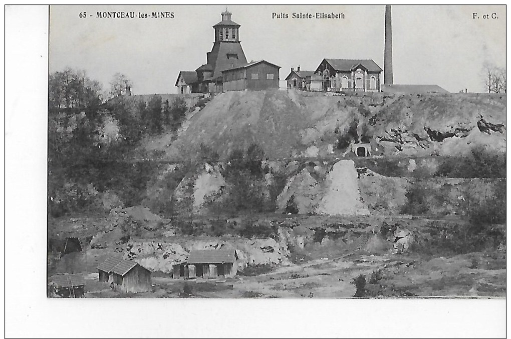 71  -  CPA  De  MONTCEAU  Les  MINES  -  Puits  Sainte - Elisabeth - Montceau Les Mines