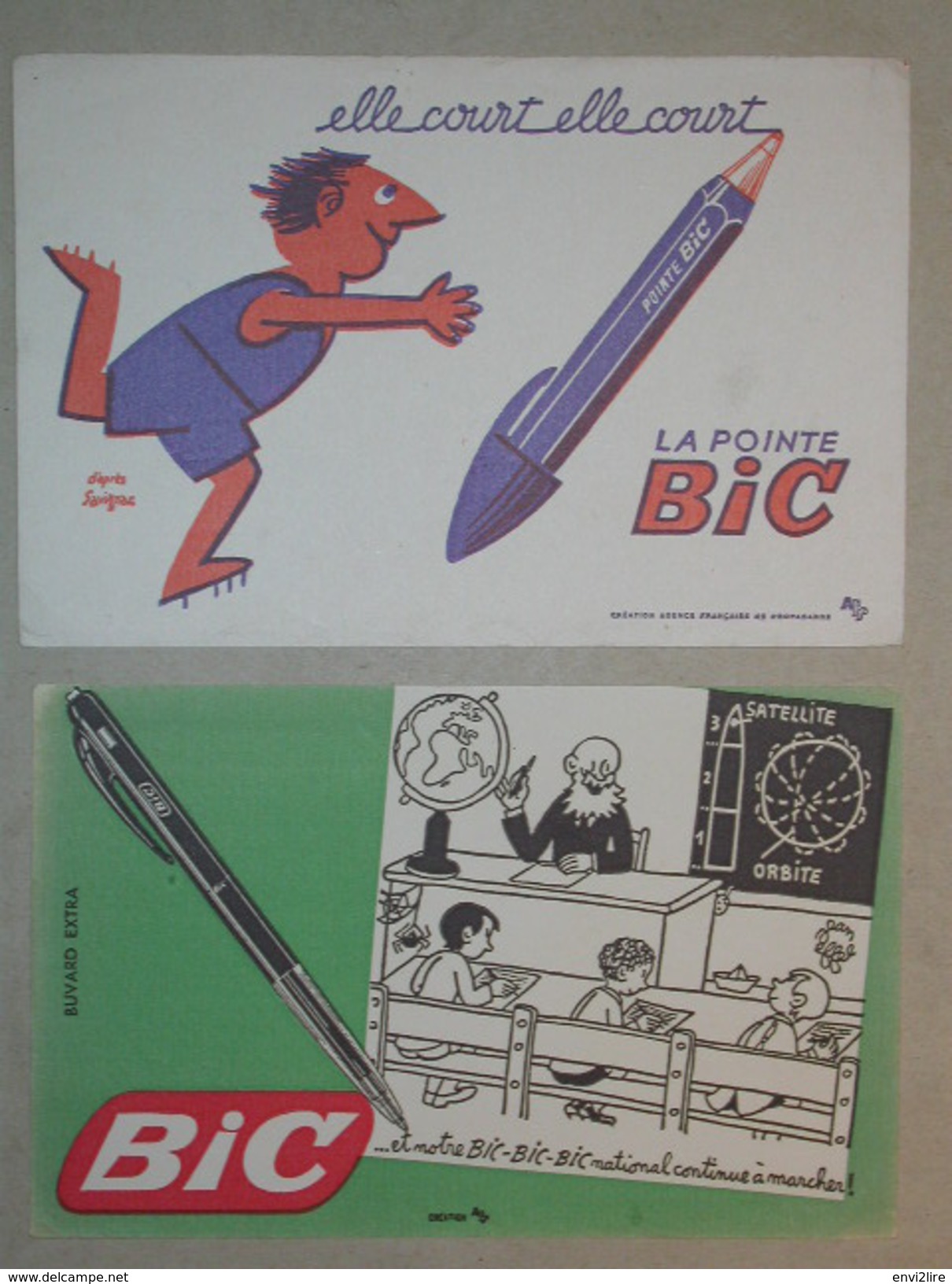 LOT DE 7 BUVARDS - Buvard Stylos BIC - Stylomine 303 - Stylo Magique X'Pen Waterman Critérium Sergent Major (B3860) - Autres & Non Classés