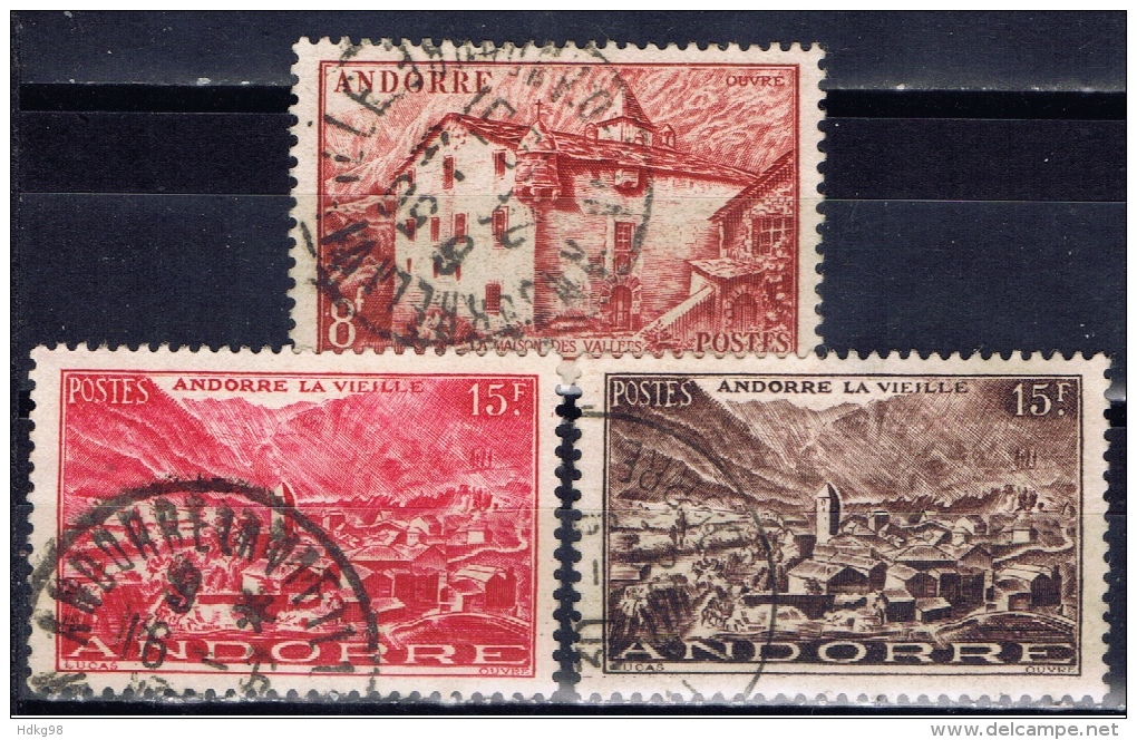 ANDF+ Andorra 1944 Mi 124 129 131 Landschaften - Used Stamps
