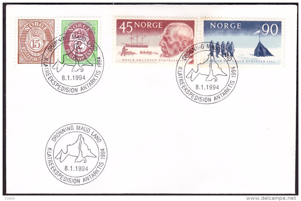 NORWAY - Dronning Maud's Land 1994 «Climbing Expedition To The Antarctic» (special Franking!) - Spedizioni Antartiche