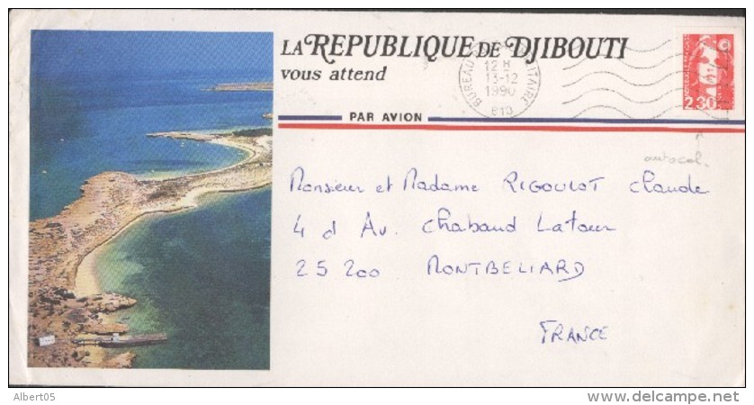 Deux Belles Enveloppes Décorées De Djibouti - Djibouti (1977-...)