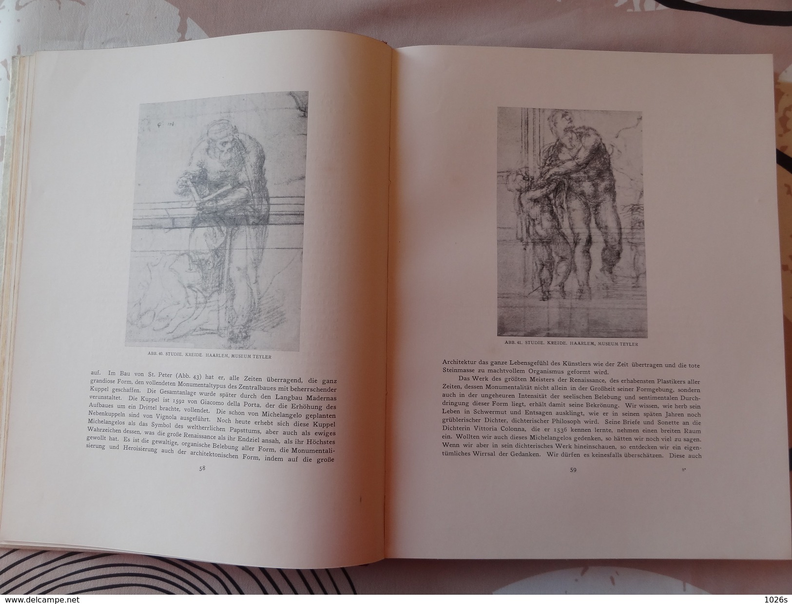 LIVRE D'ART SUR MICHELANGELO DE 1923 PAR FRITZ KNAPP PAR LES EDITIONS F.BRUCKMANN - MUNCHEN - Musei & Esposizioni