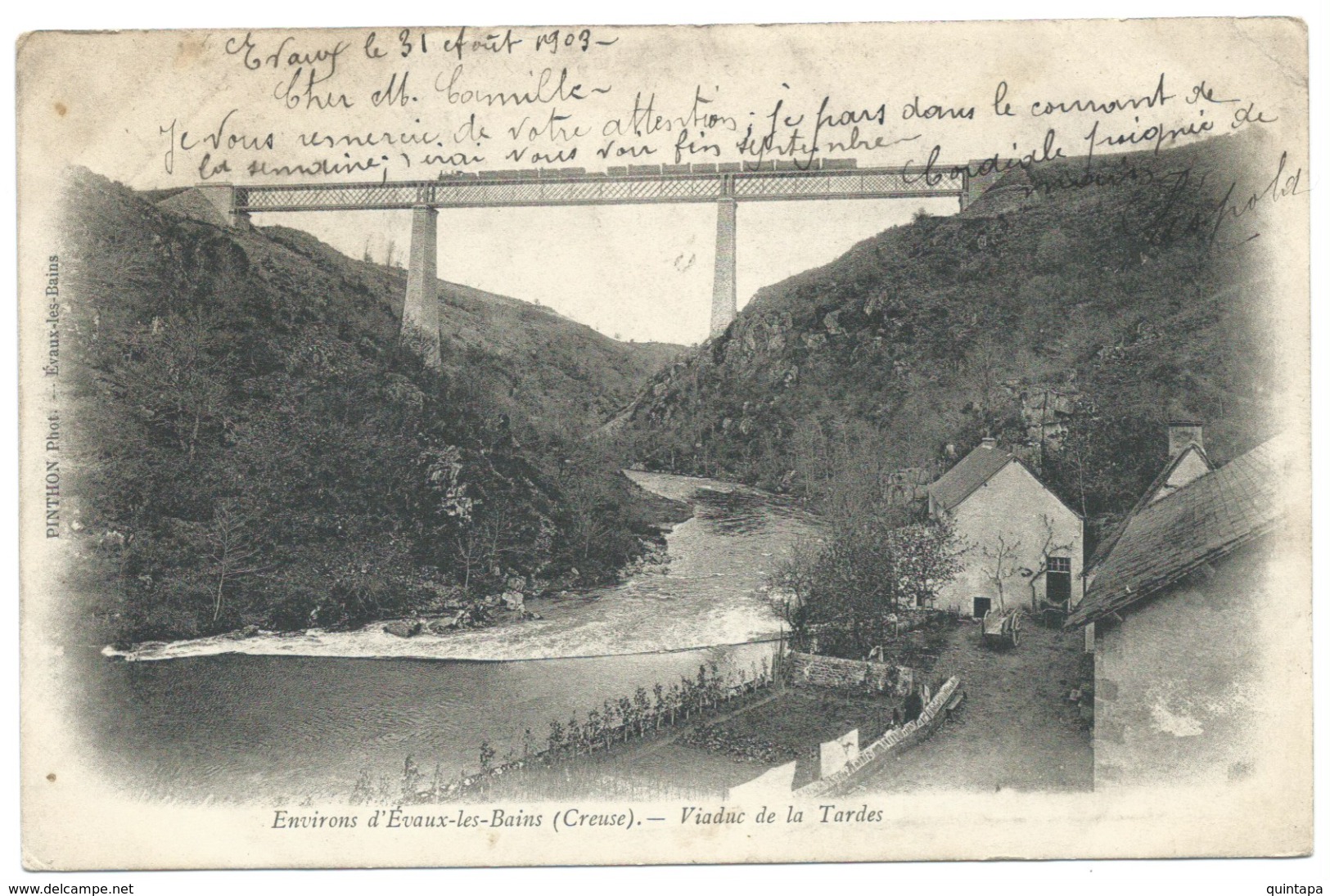 23 - Environs D'EVAUX-LES-BAINS - Viaduc De La Tardes 1909 - Evaux Les Bains