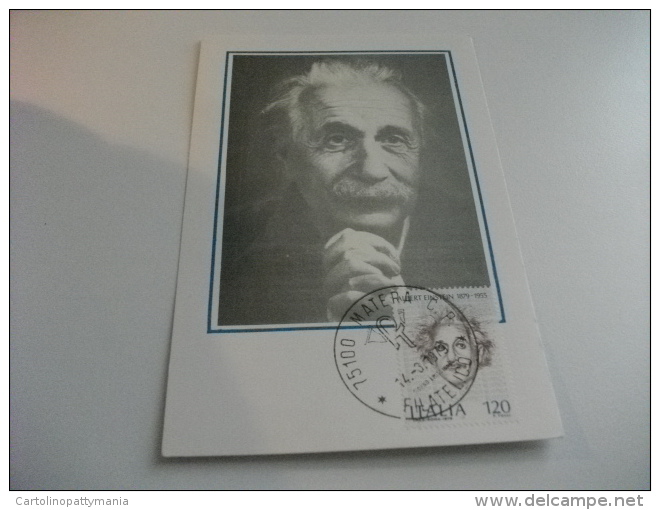 STORIA POSTALE FRANCOBOLLO COMMEMORATIVO EINSTEIN ITALIA MAXIMUM - Nobel Prize Laureates