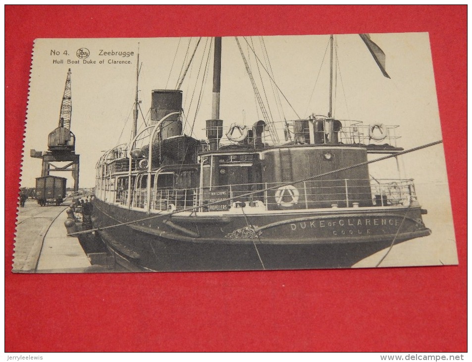 ZEEBRUGGE  -  Hull Boat Duke Of Clarence - Zeebrugge