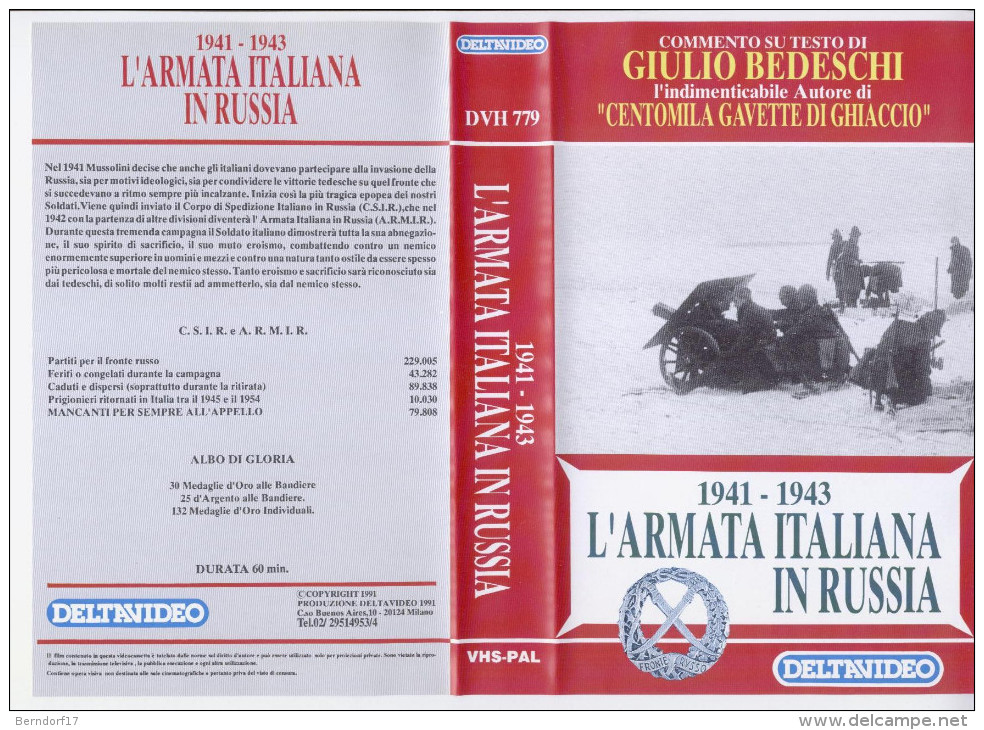 L'Armata Italiana In Russia 1941 - 1943 VHS - Geschiedenis