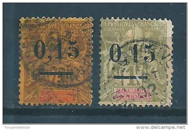 Colonie  Madagascar  De 1902  N°54/55  Oblitérés  Cote 30€ - Unused Stamps