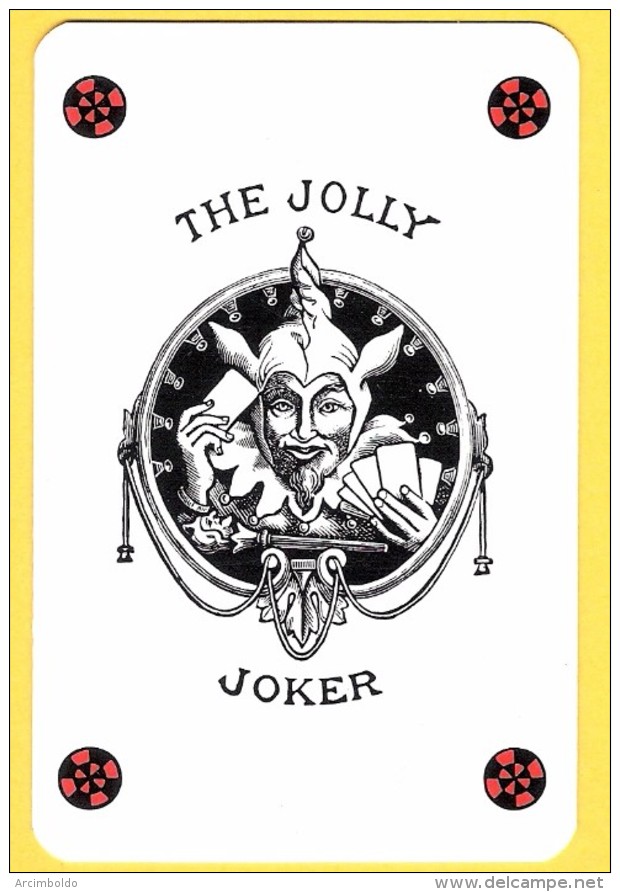 The Jolly Joker - Noir Avec étoiles Rouges Et Noires - Verso Le Bridgeur - Speelkaarten