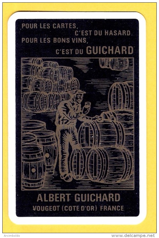 The Jolly Joker - Rouge Avec étoiles Rouges - Verso Albert Guichard Vougeot, Vin, Tonneaux - Speelkaarten