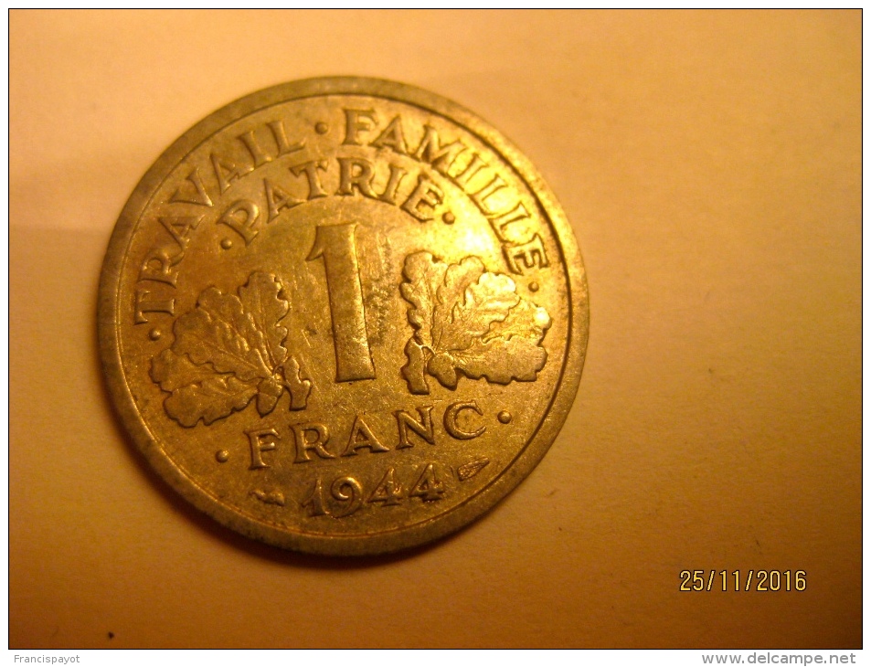 France: 1 Franc 1944 B - 1 Franc