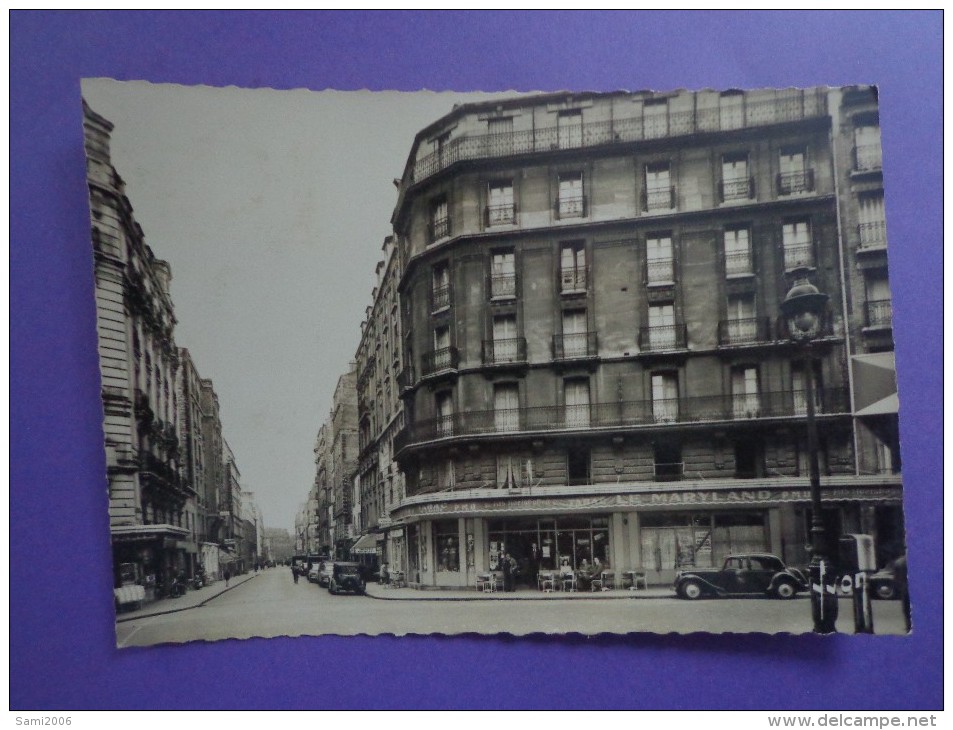 CPA PHOTO 75 PARIS RUE DU RUISSEAU CAFE LE MARYLAND  VOITURES ANCIENNES - Bar, Alberghi, Ristoranti