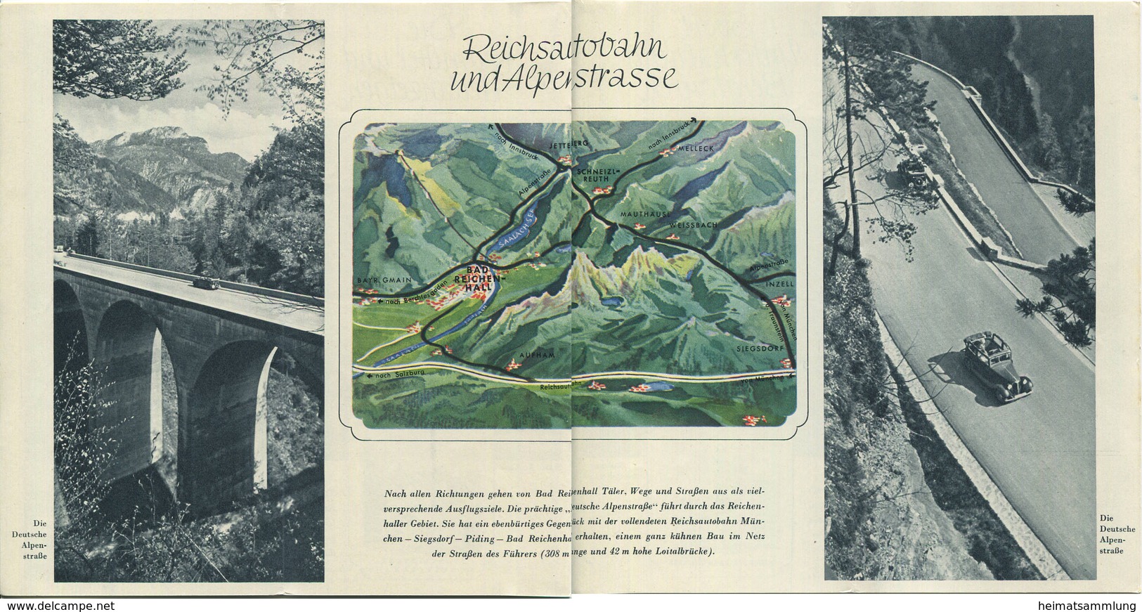 Bad Reichenhall 1938 - 12 Seiten Mit 18 Abbildungen - Beiliegend Unterkunftsverzeichnis Und Kurmittelpreise - Entwurf Bu - Reiseprospekte